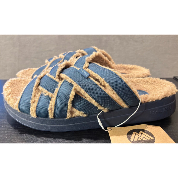 MALIBU SANDALS Zuma LX Sherpa Nylon Rubber Blue Men's Size 13 Sandals - Picture 6 of 8